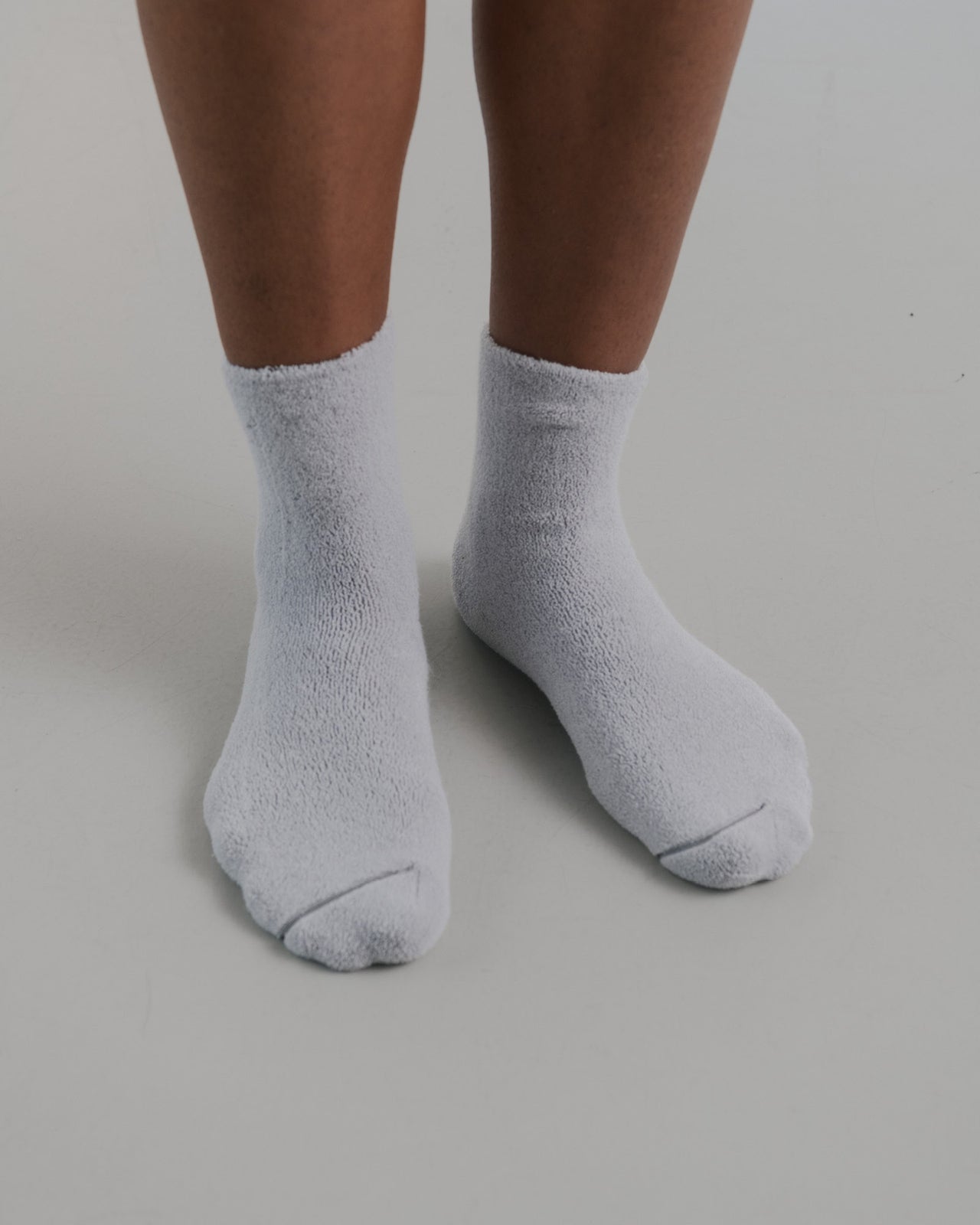 Buckle Overankle Socks - Longstaple Cotton - Grey