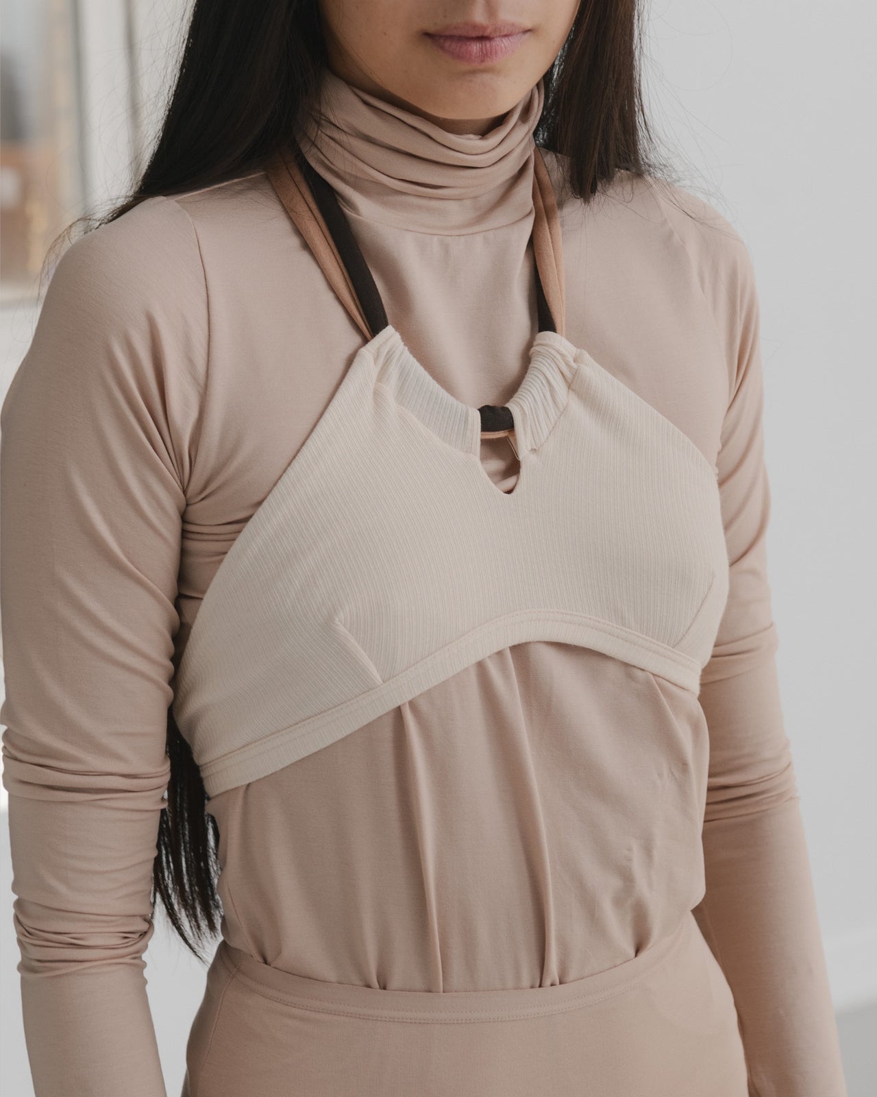 Circ Bra - Organic Cotton Rib - Kano Pink