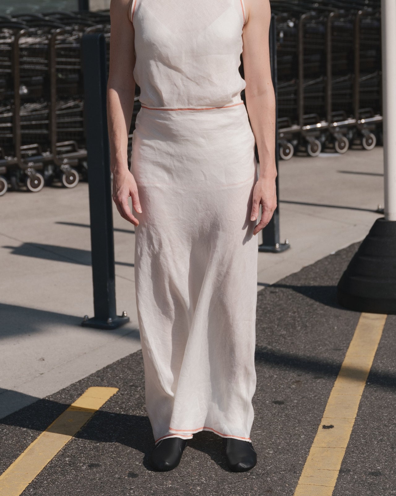 Dydine Fitted Skirt - Sheer linen - Undyed