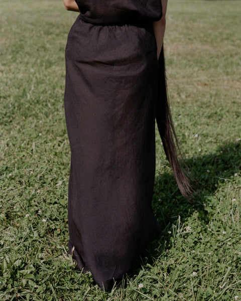 Dydine Skirt - Sheer Linen - Black – Baserange Store, Melbourne