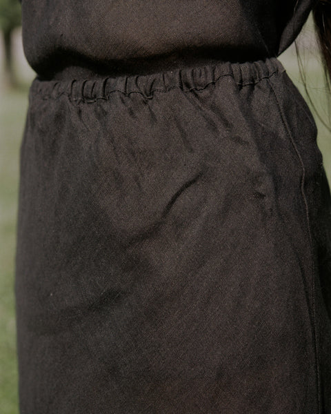 Dydine Skirt - Sheer Linen - Black – Baserange Store, Melbourne