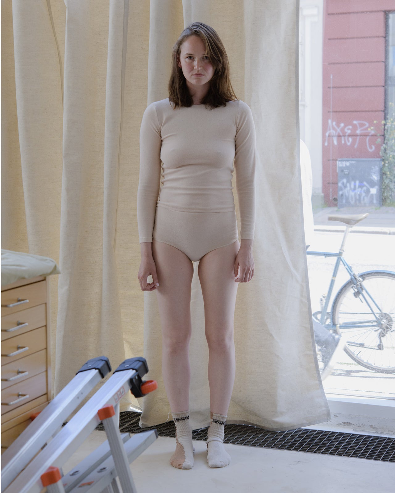 Highwaist Bell Pants - Terry Cotton - Spring 16 Ecru - SP23