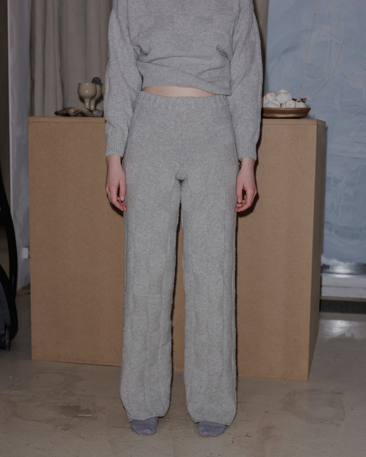 Konak Pants - Recycled Wool - Grey Melange - AU23