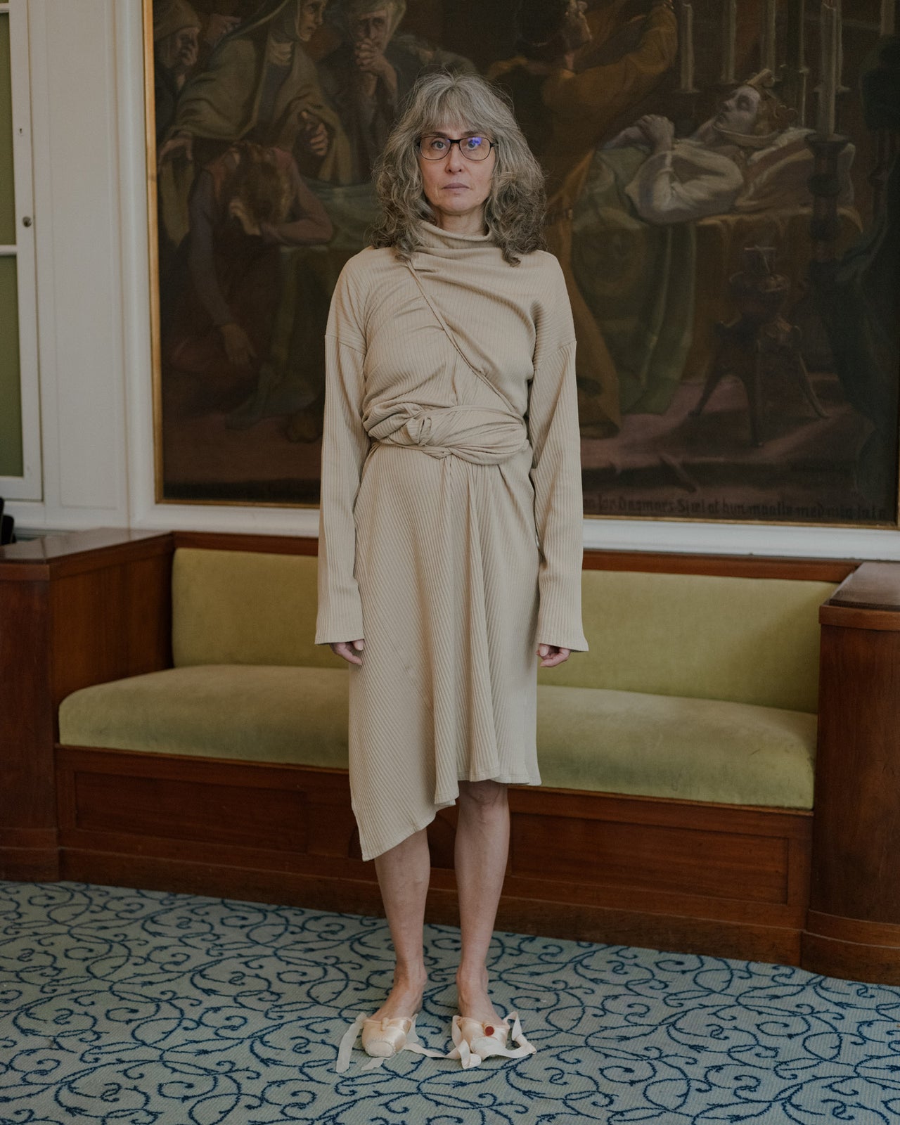 Lhasa Kaftan - Organic Cotton Fleece Rib - Khaki - WT20 - Baserange AU