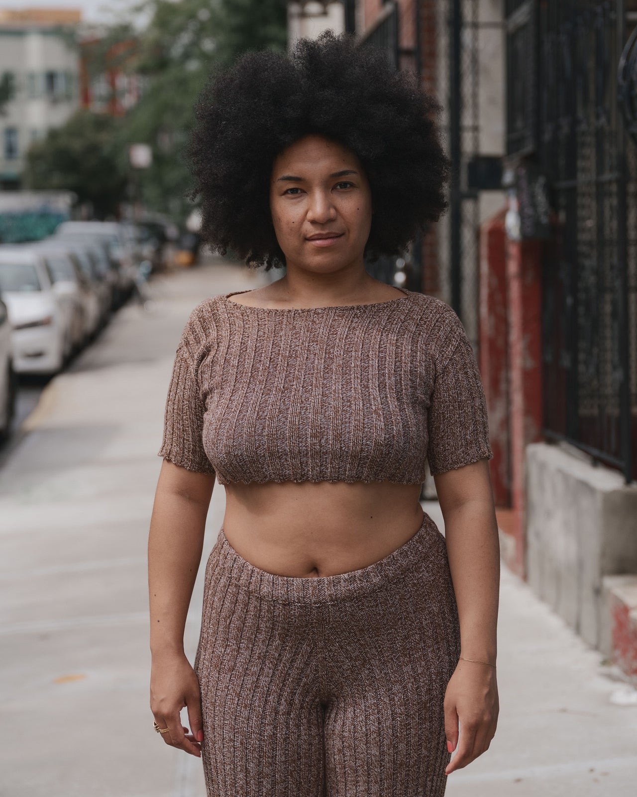 Macau Tee Shirt - Organic Cotton - Grey Brown Melange