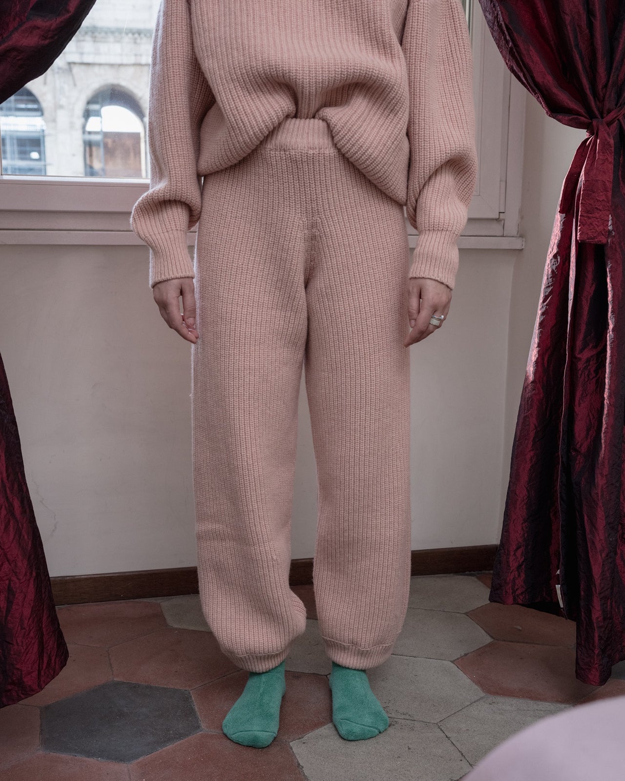 Mea Pants - Recycled Wool - Pink Fa - WT23