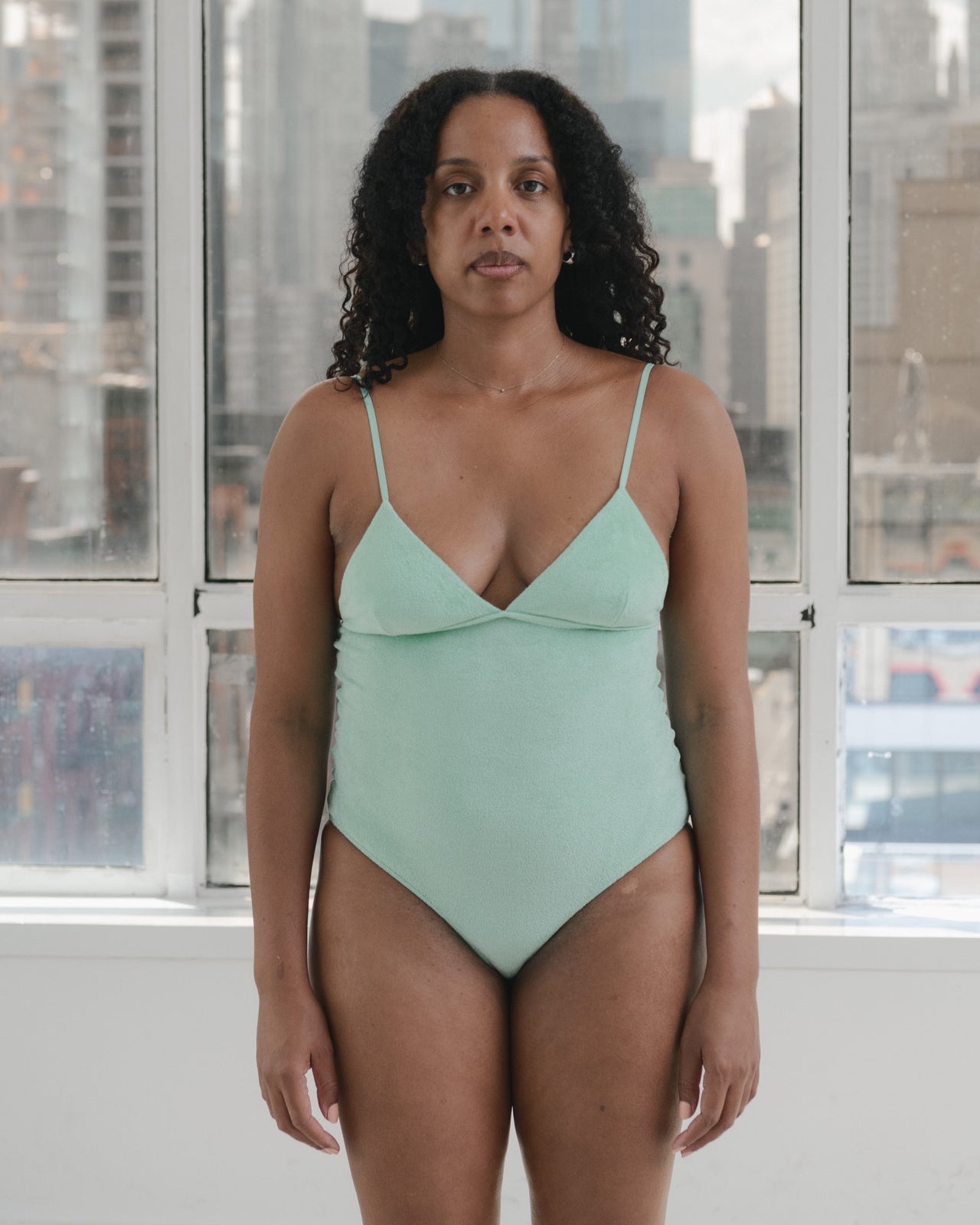 Mississippi Body - Viscose Velour - Telu Green