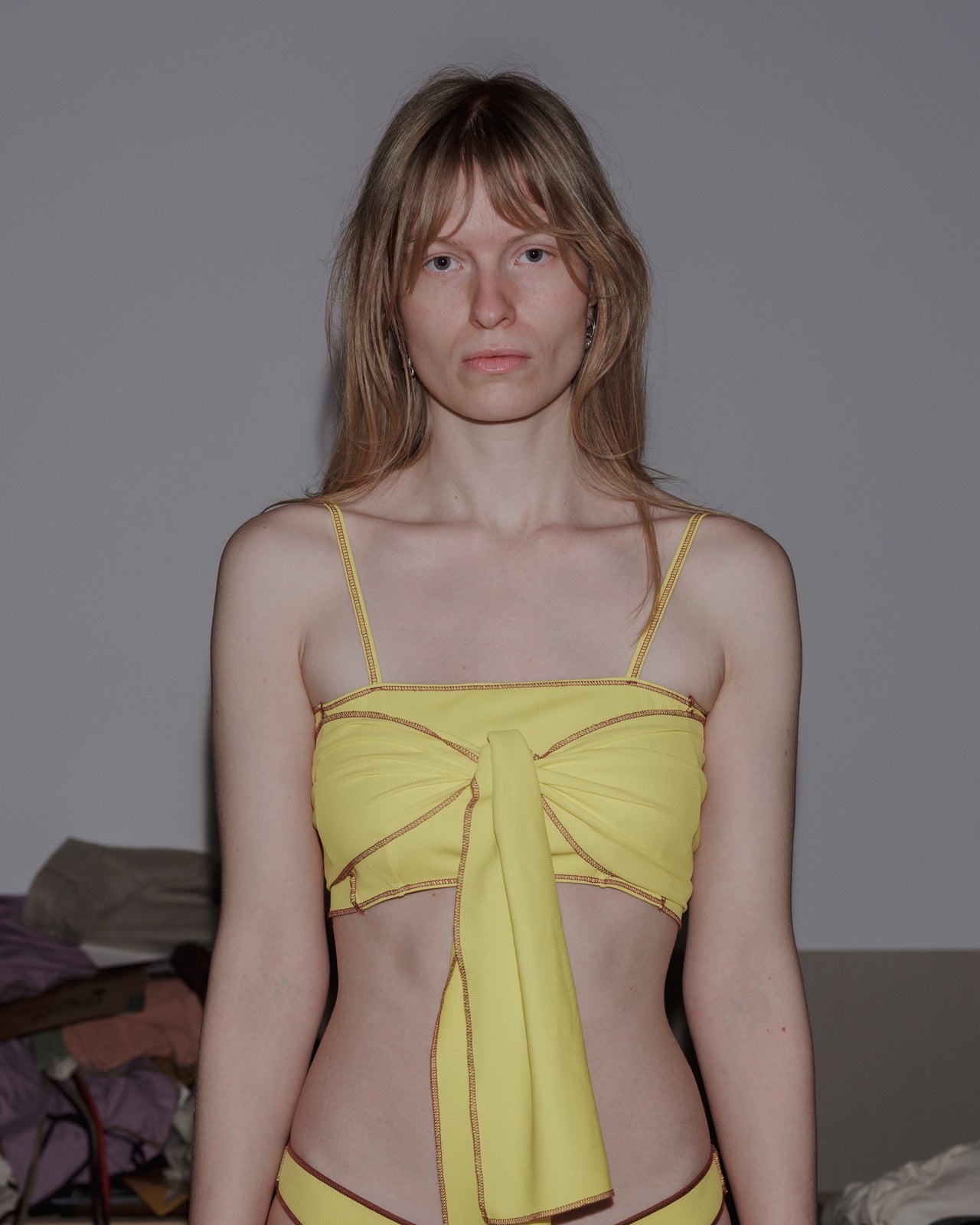 Mye Wrap Swim Top - Polyamide - Ru Yellow - AU23