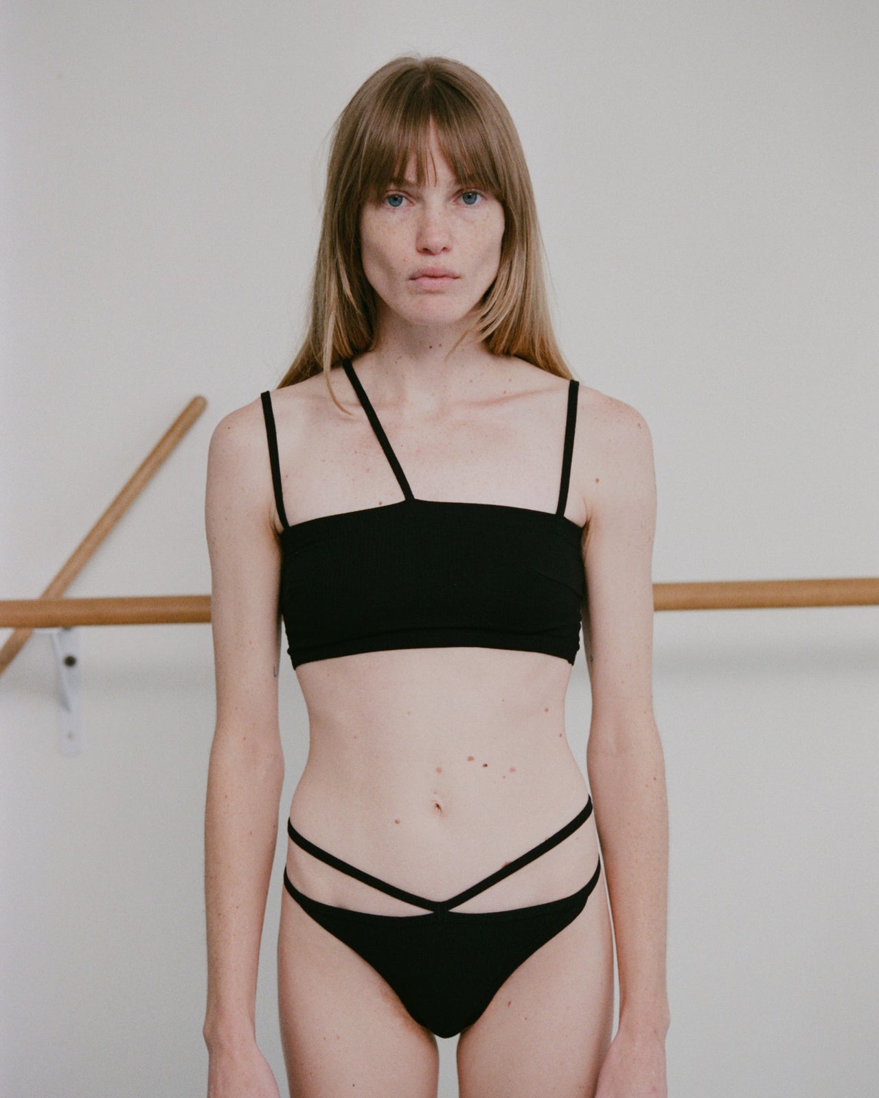Nida Bra - Cotton Rib - Black