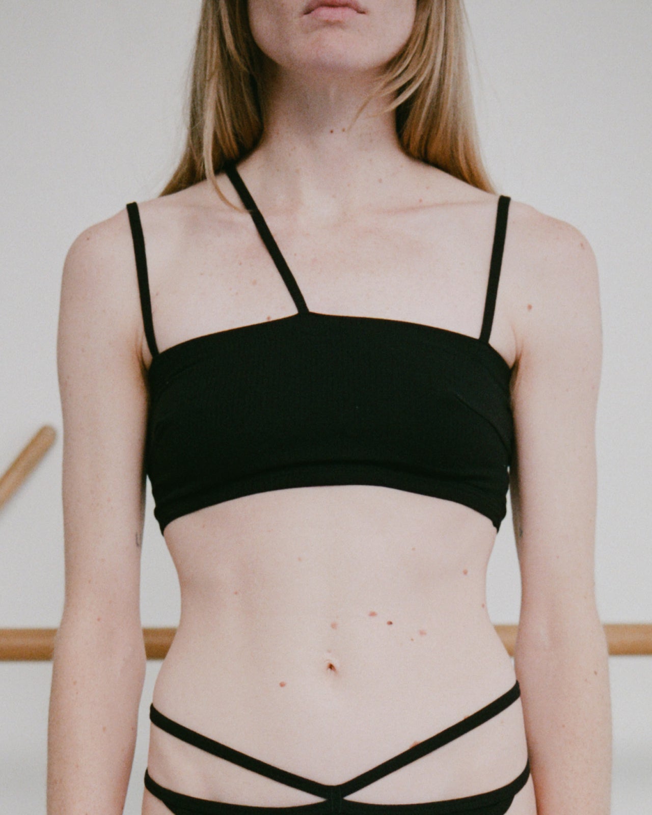 Nida Bra - Cotton Rib - Black