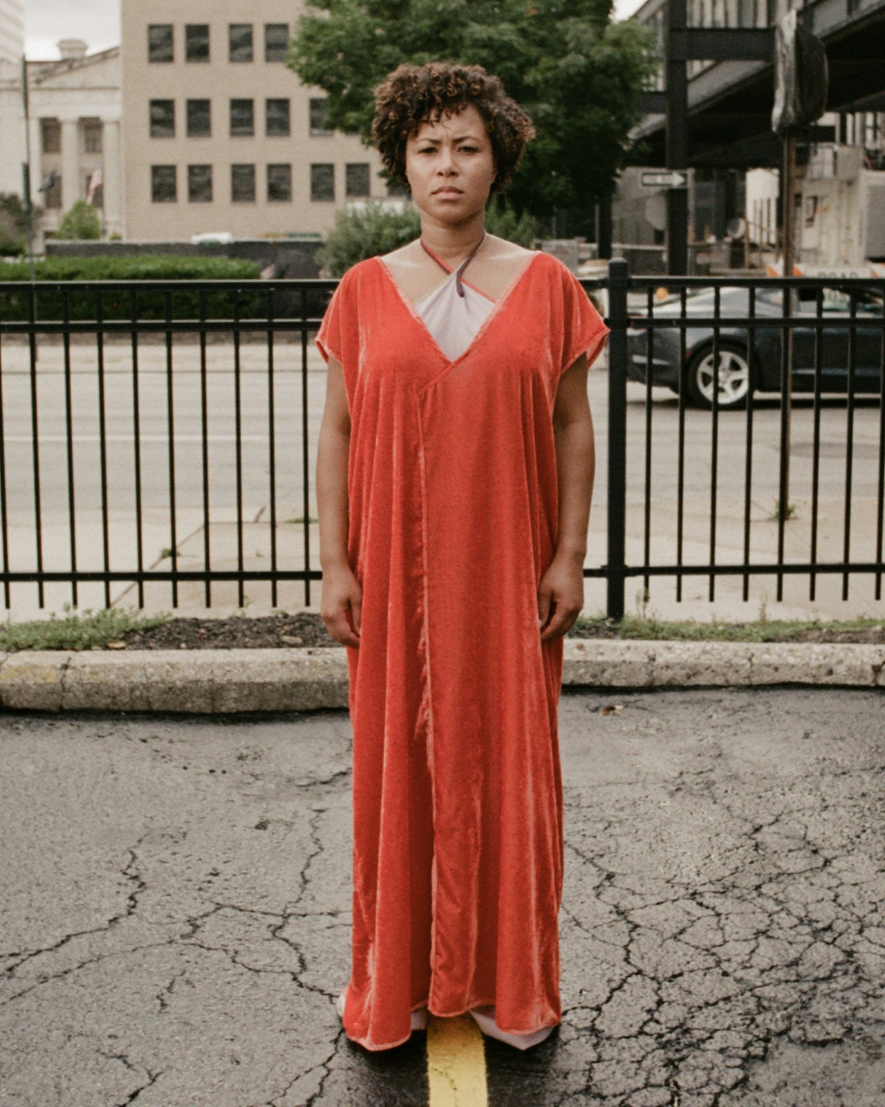 Ocu Dress - Velvet Silk - Ro Rust - SU23