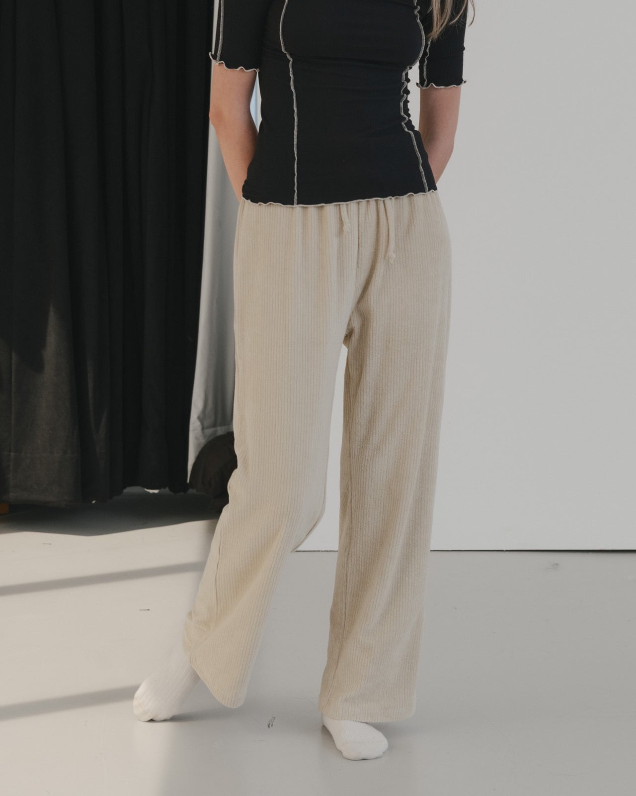Pose Pants - Organic Cotton Terry - Beige