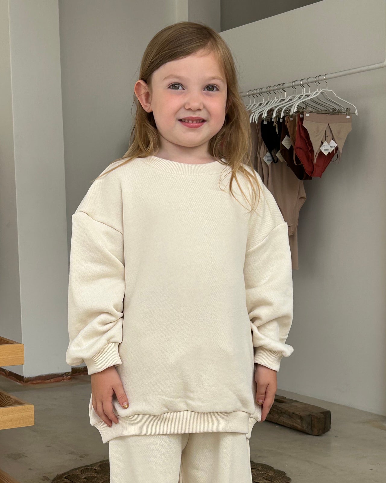 Rim Sweatshirt - Kids - Regenerative Cotton Fleece - Undyed