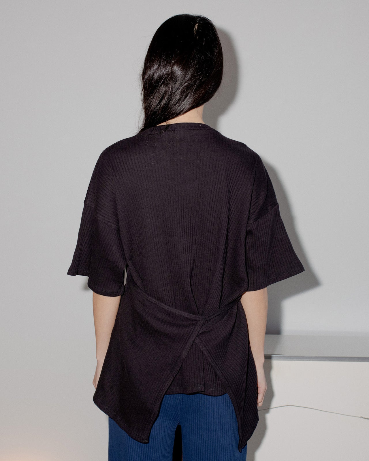 Shaw Tee Shirt - Fleece Rib - Black