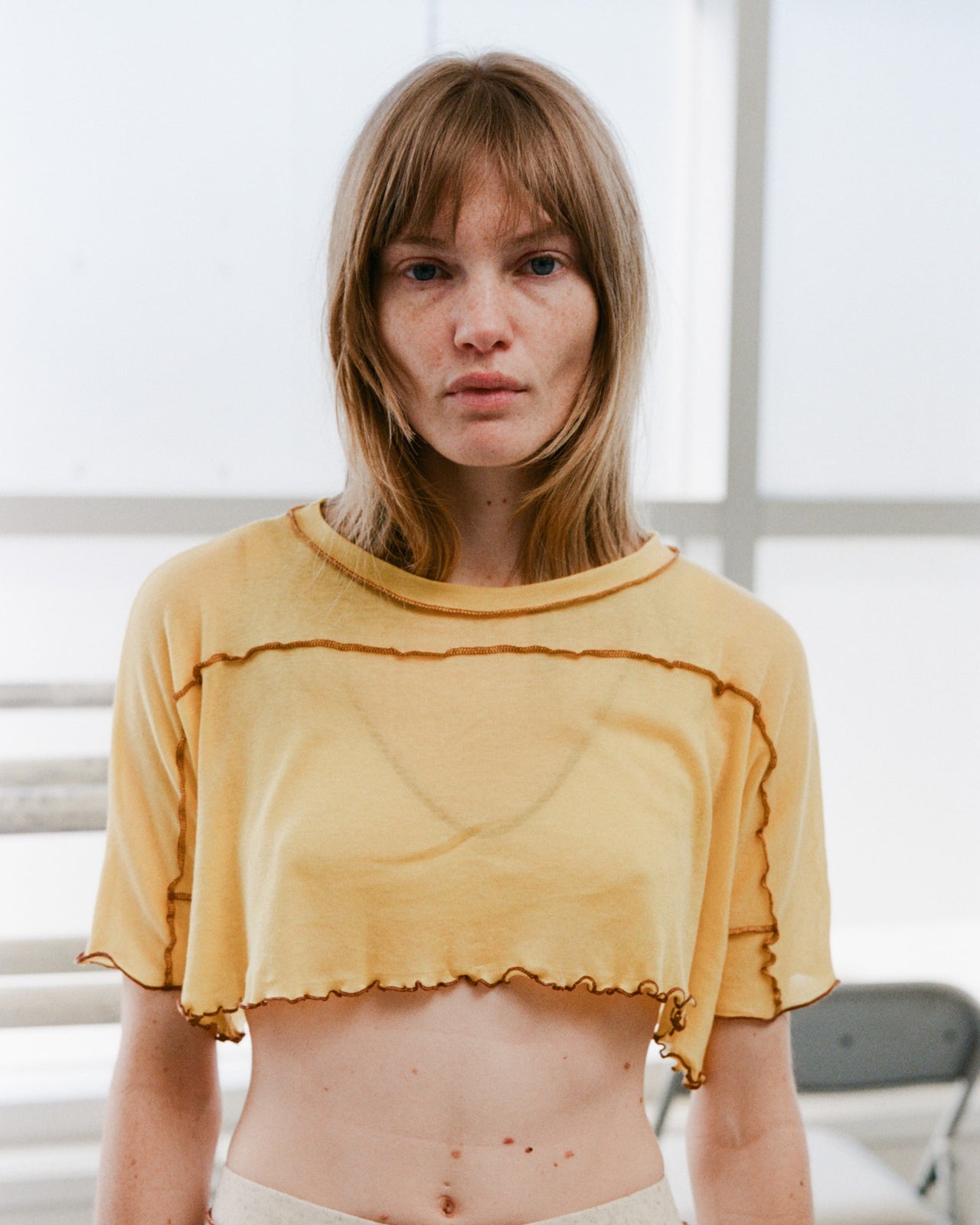 Sun Crop Tee - Cotton Gaze - Sun Yellow - SU23