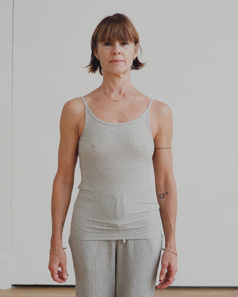 Tank Top - Organic Cotton Rib - Grey Melange – Baserange Store ...