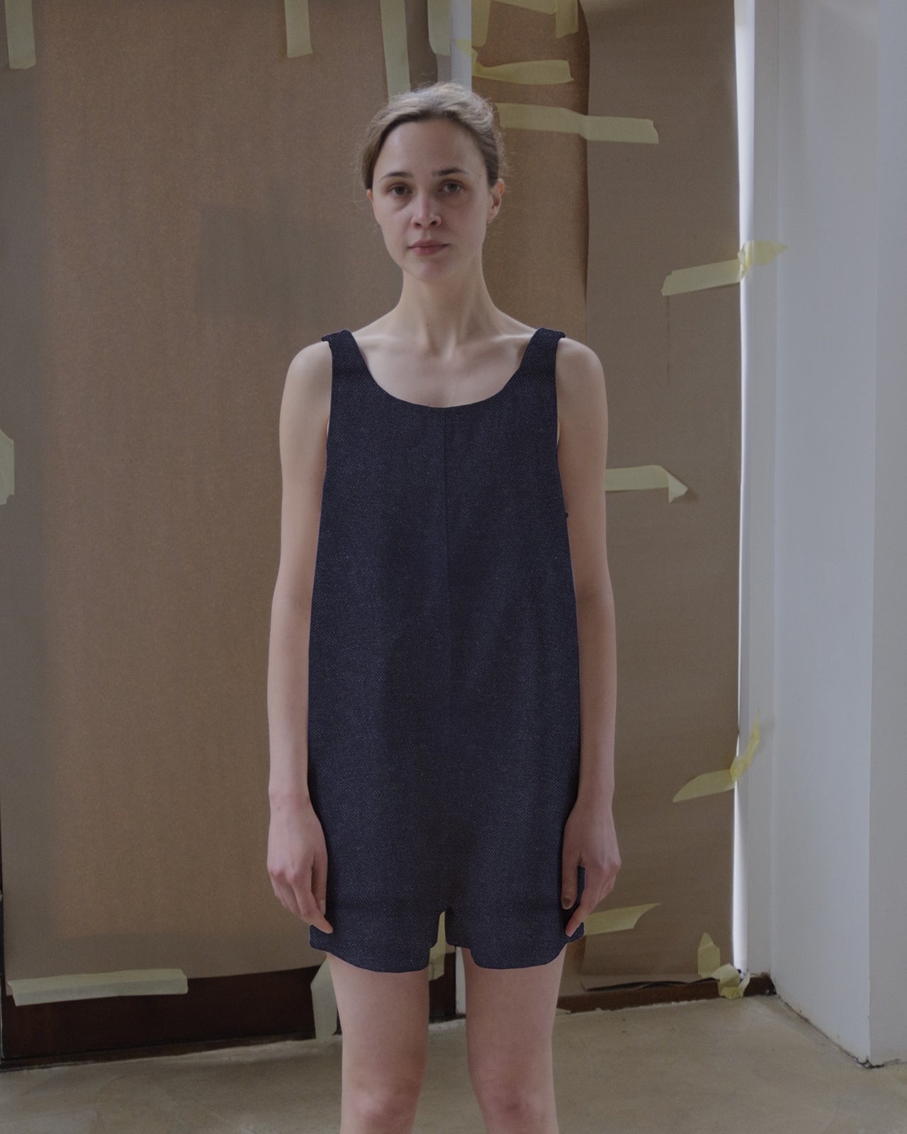 Tank Romper - Brushed Denim - Raw Blue Denim - SP23