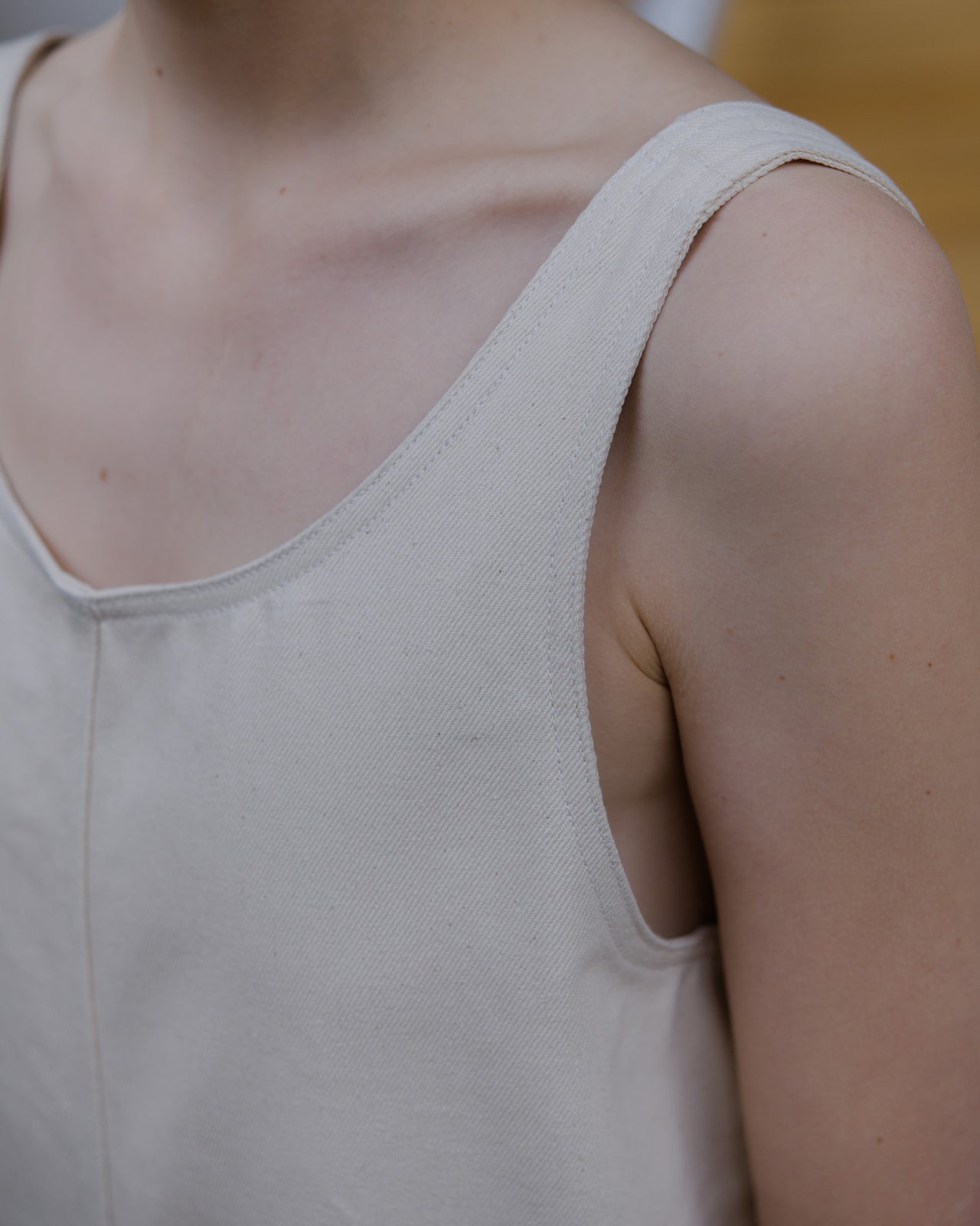 Tank Jumpsuit - Cotton Canvas - Undyed - SP23