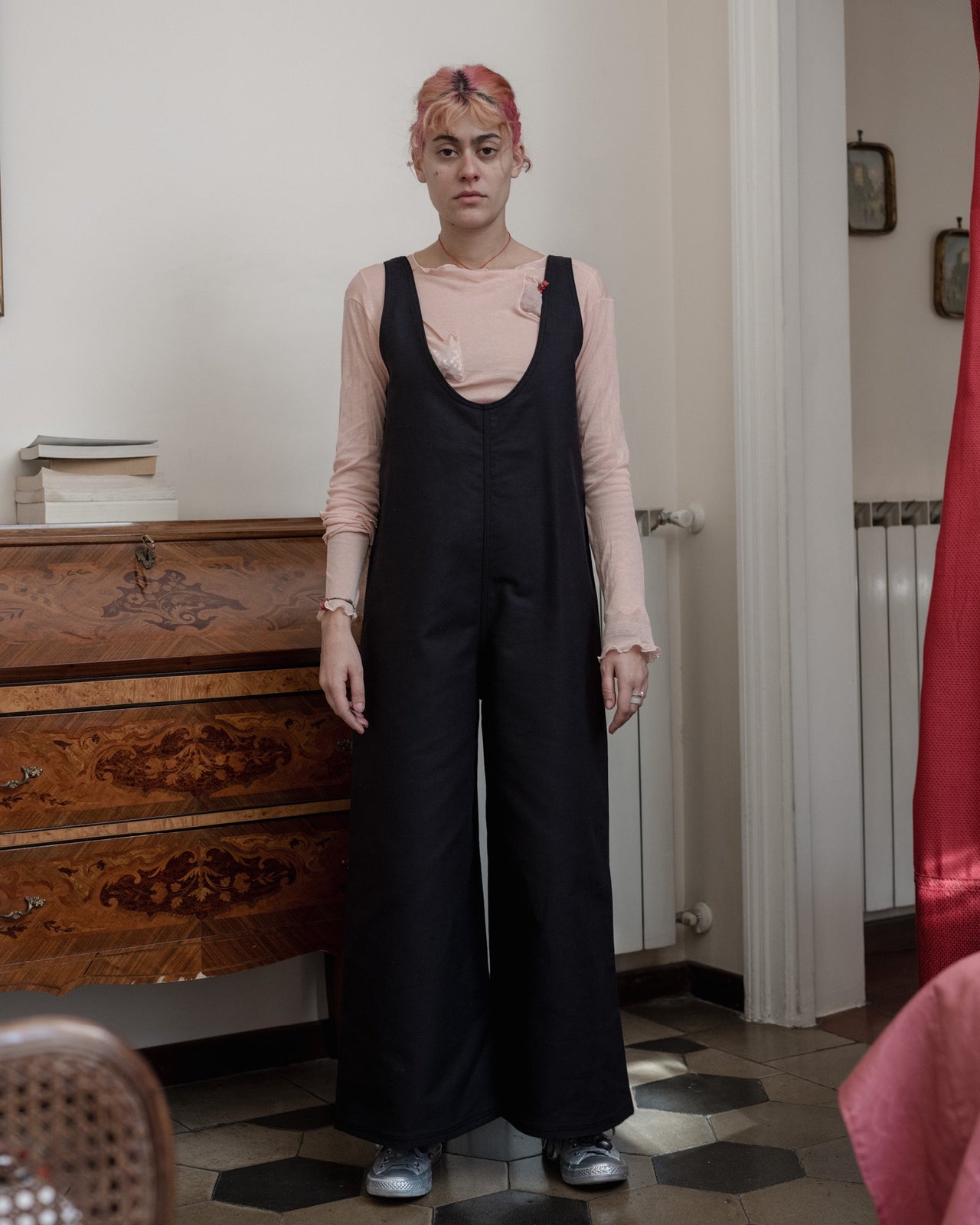 Tank Jumpsuit - Cotton Canvas - Black - WT23