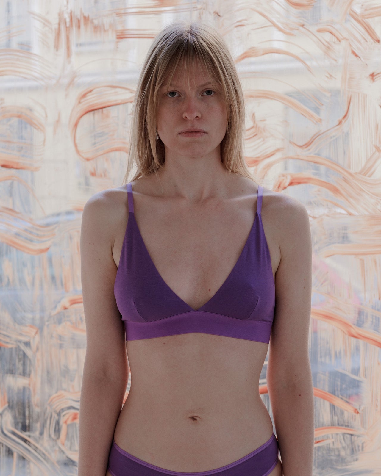 Triangle Bra - Bamboo Lyocell Elast - Old Purple - AU23