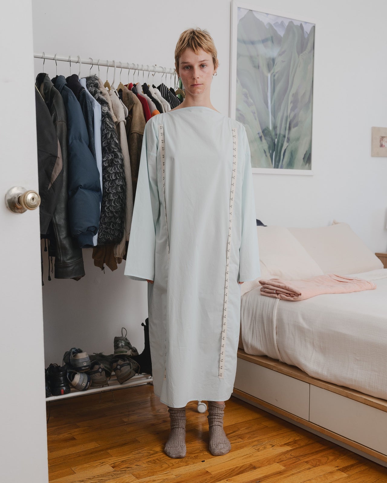 Viag Dress - Organic Cotton Poplin - Kal Mint