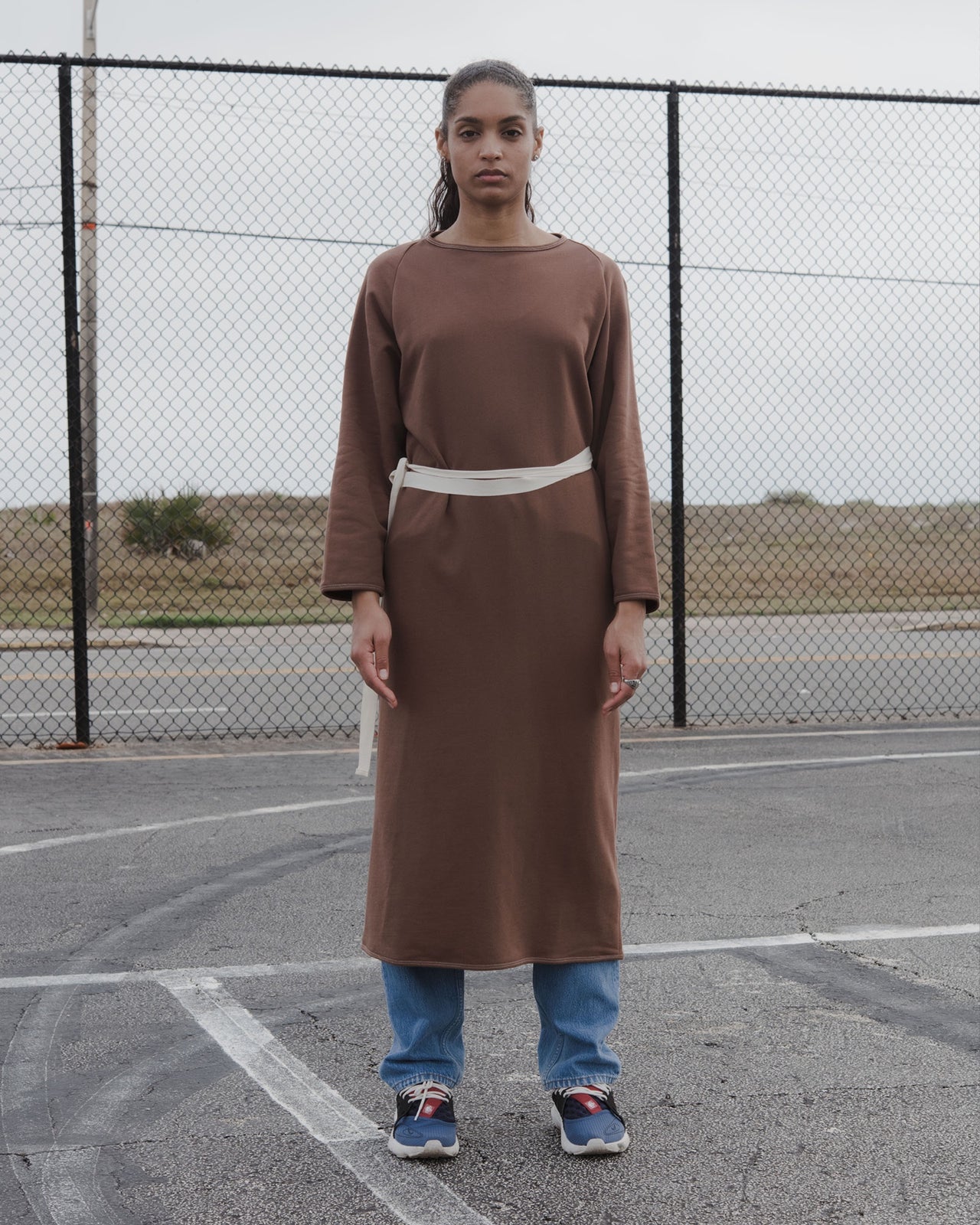 Api Wrap Dress - Italian Fleece - Loam Brown - WT21