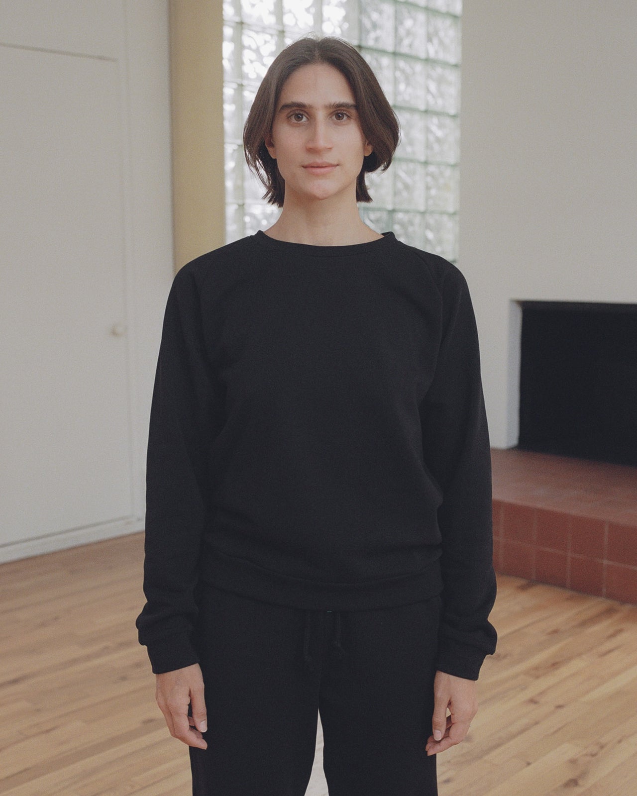 Basic Sweatshirt - Italian Fleece - Black