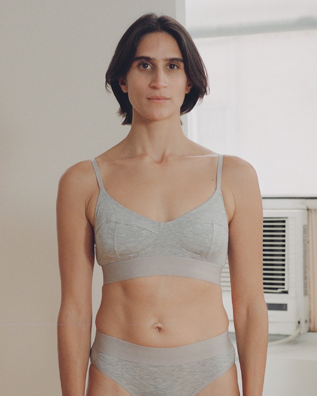 Soft Bra - Bamboo Jersey - Grey Melange