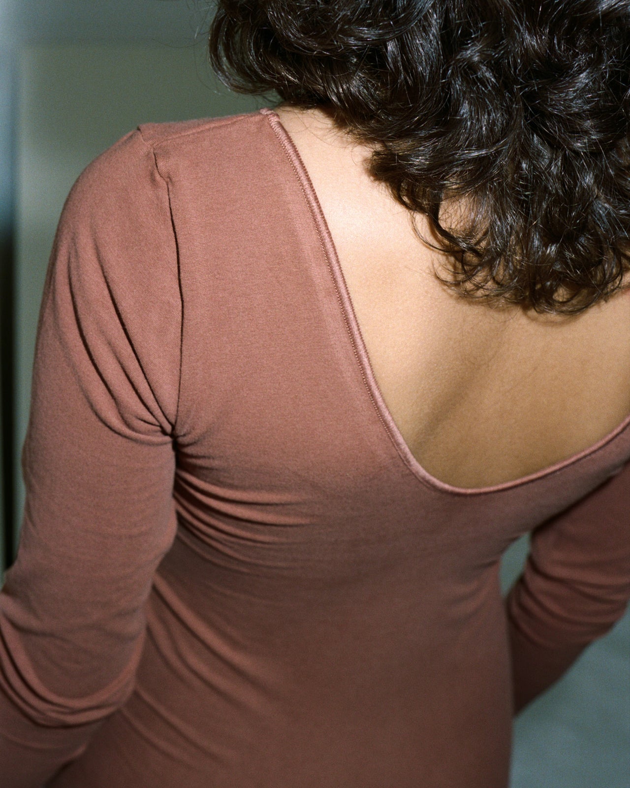 Oleta Longsleeve Jumpsuit - Fine Cotton Seamless - Rust