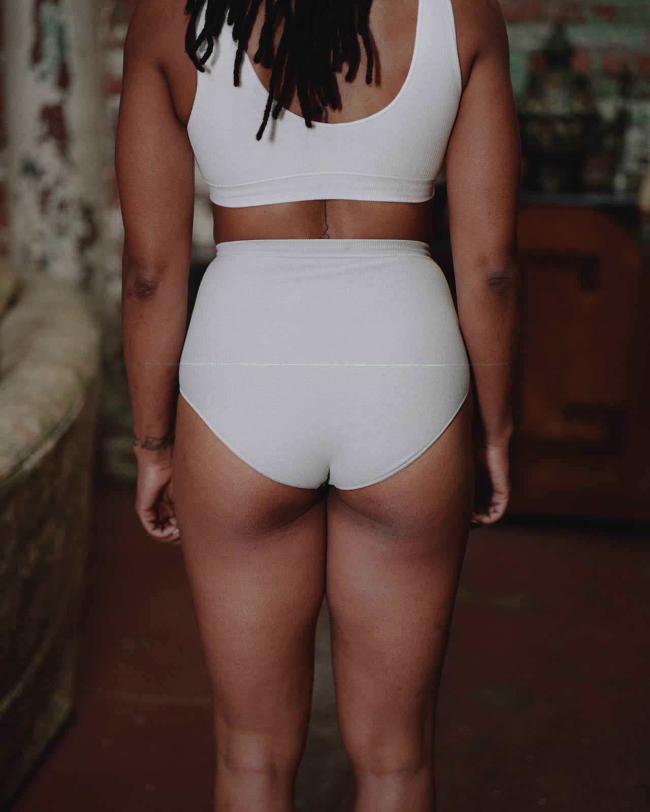 Aid Pants - Buckle Cotton Knit - White