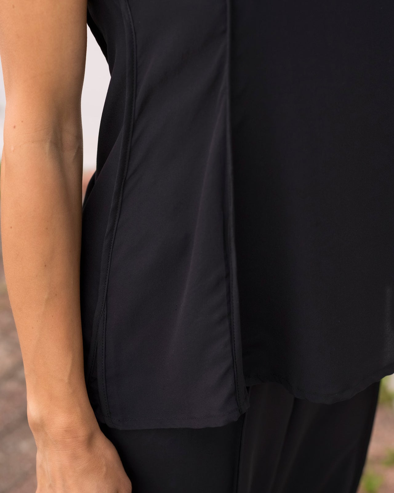 Ade Top - Silk Crepe - Black