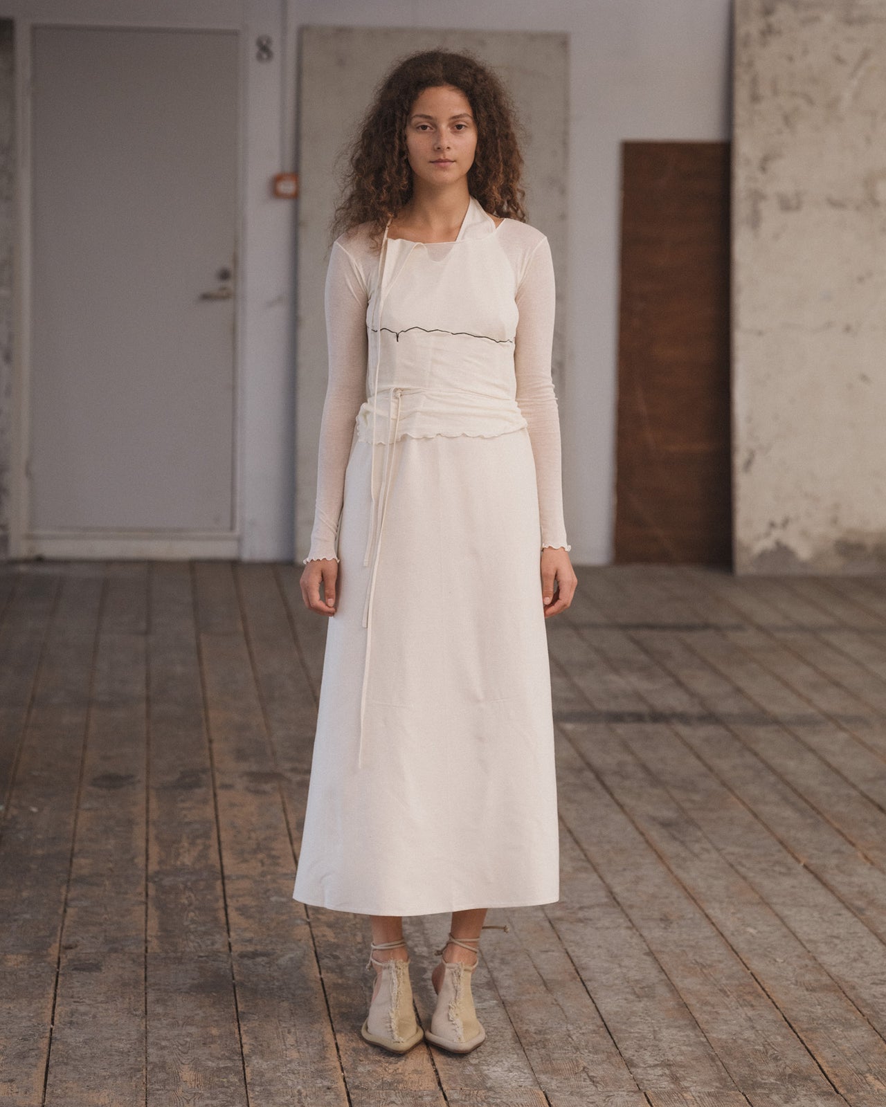 Apron Dress - Wild Silk - Off White