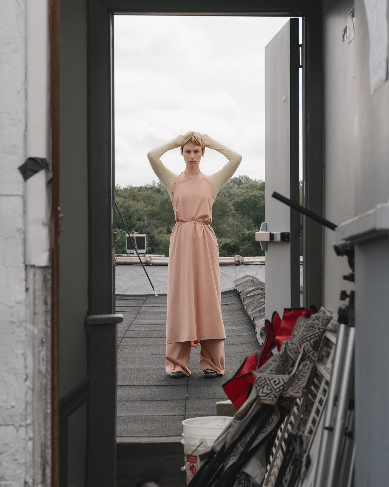 Apron Dress - Wild Silk - Sid Pink