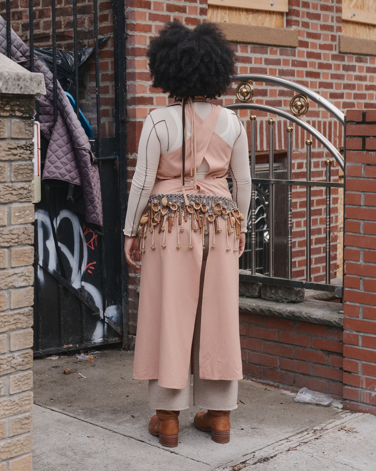 Apron Dress - Wild Silk - Sid Pink