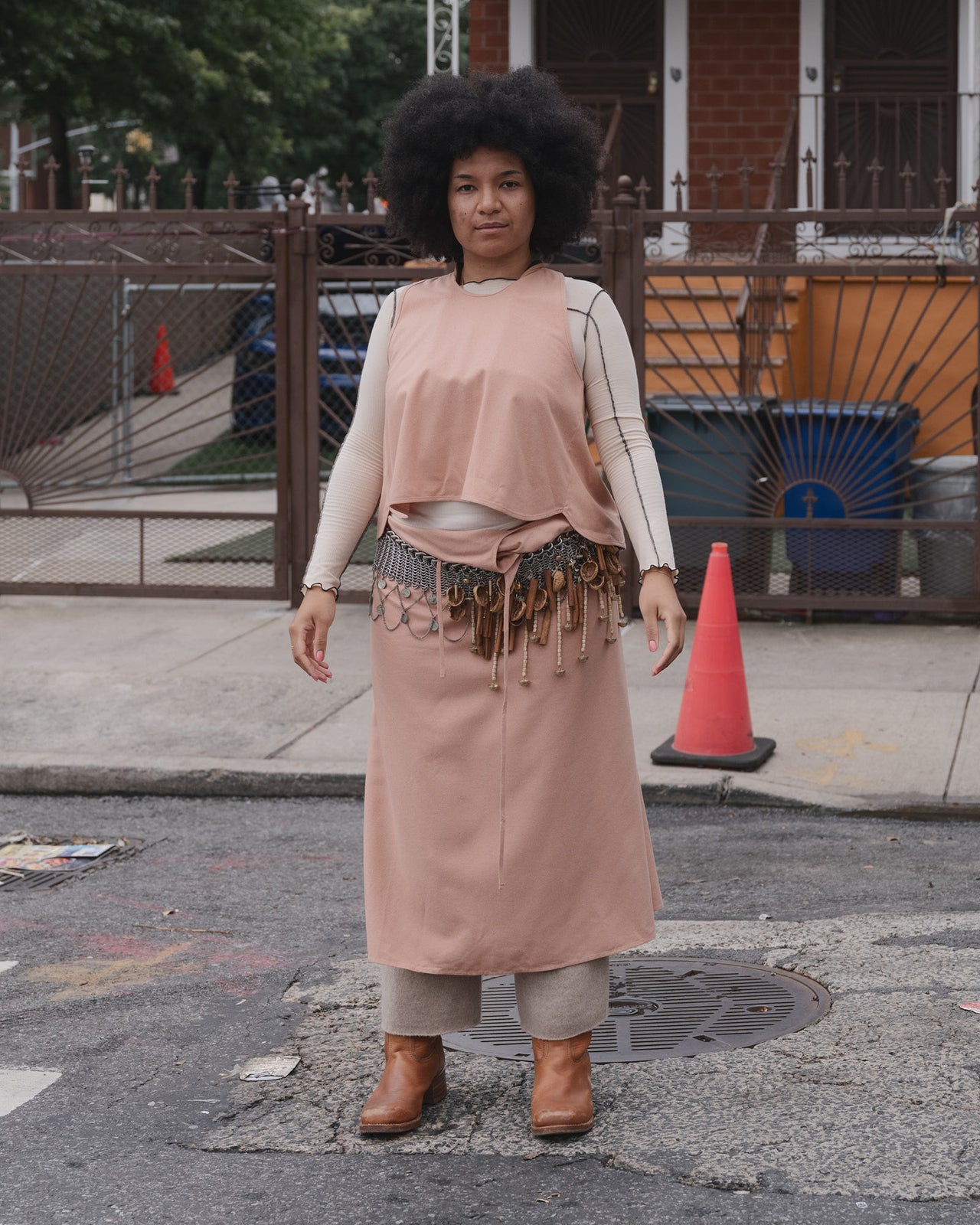 Apron Dress - Wild Silk - Sid Pink