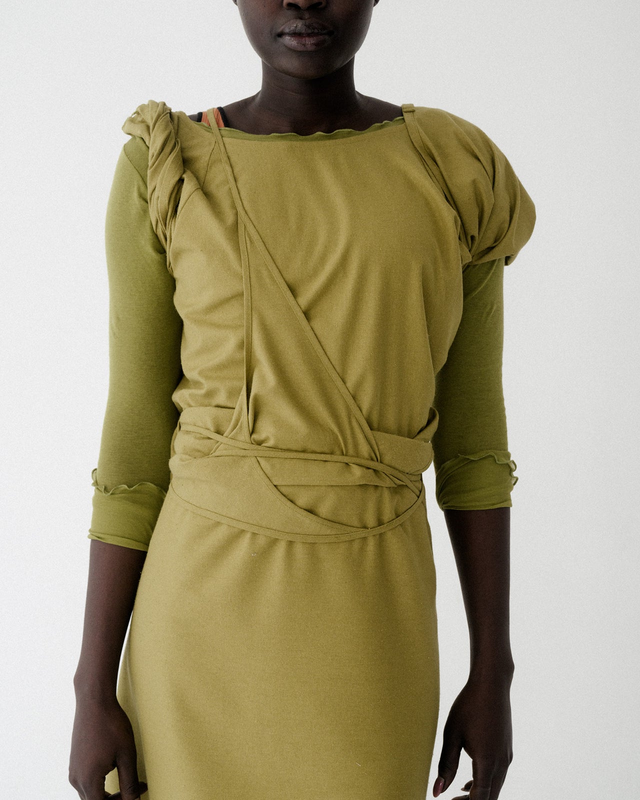 Apron Dress - Wild Silk - Sophos Green