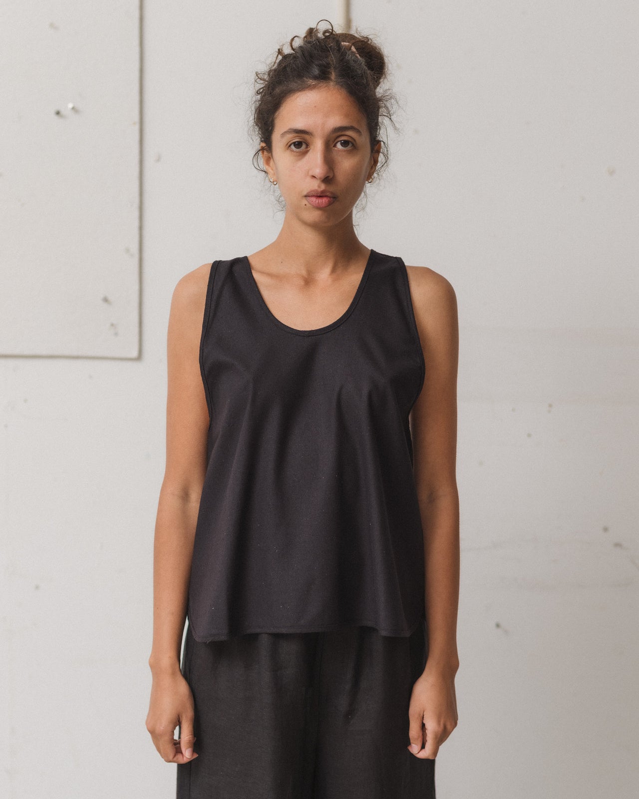 Apron Top - Wild Silk - Black