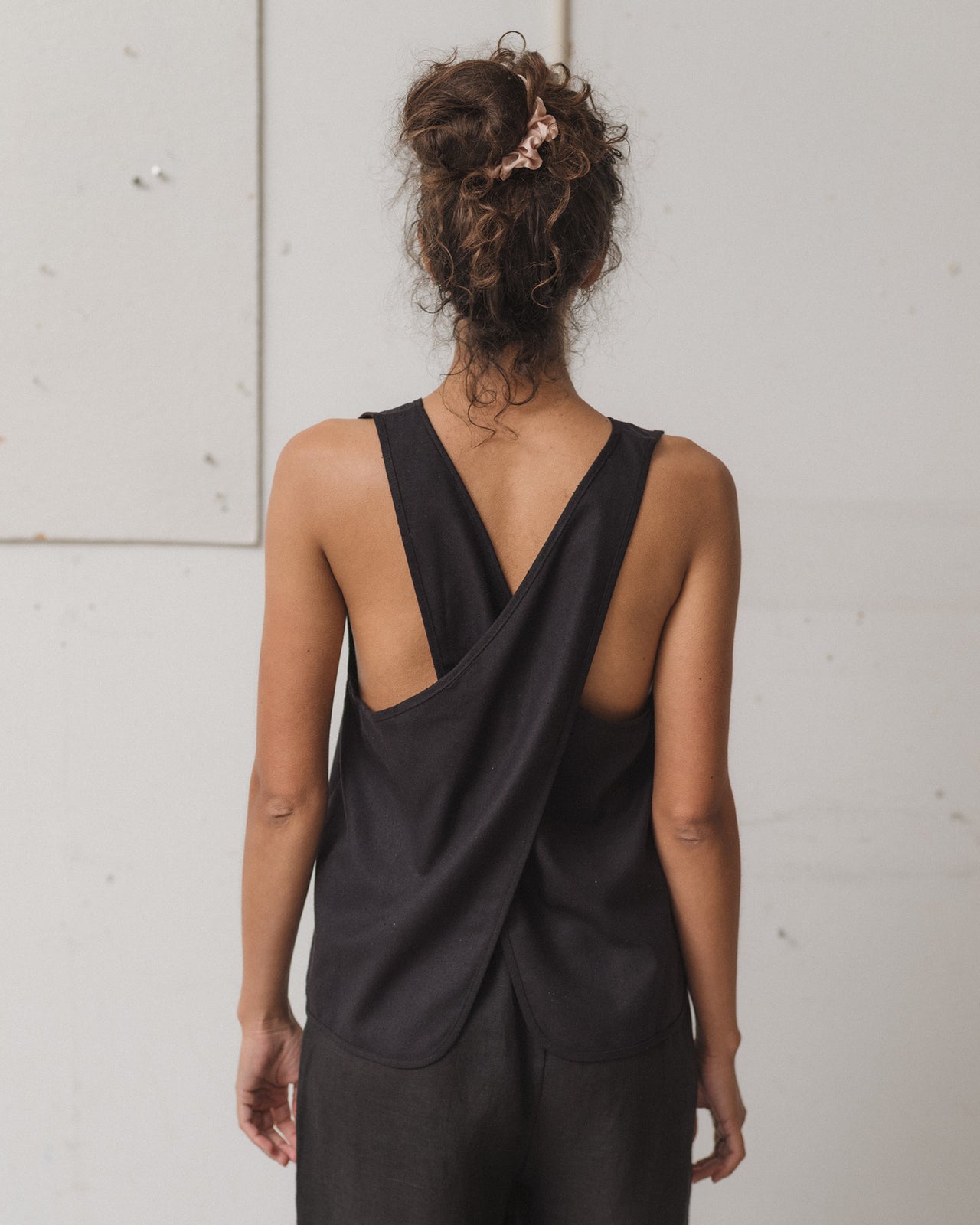 Apron Top - Wild Silk - Black