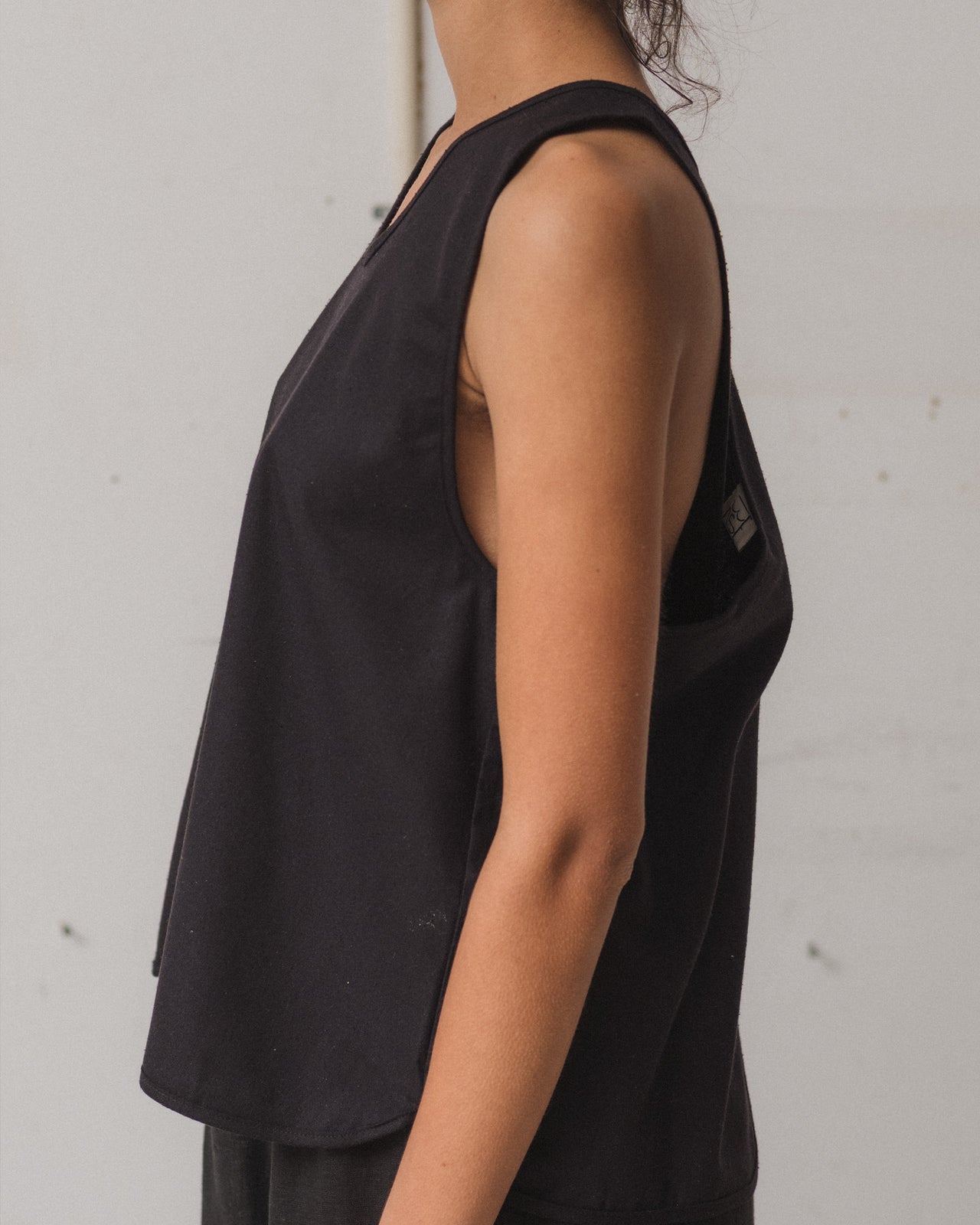 Apron Top - Wild Silk - Black