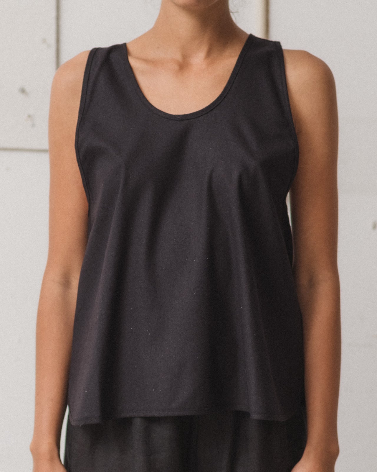 Apron Top - Wild Silk - Black