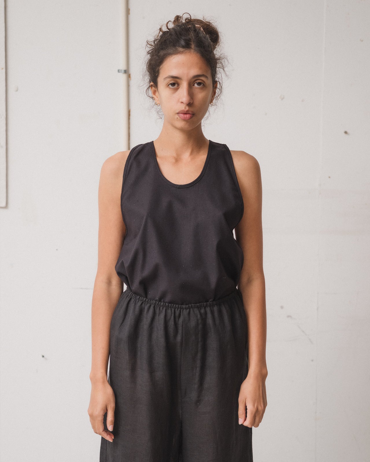Apron Top - Wild Silk - Black