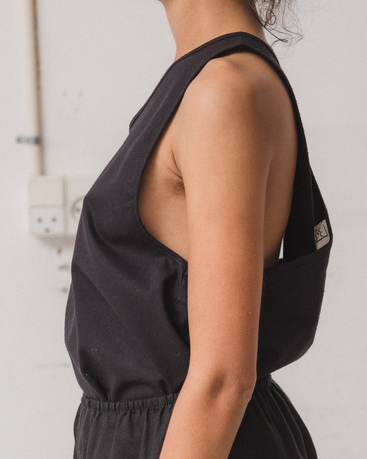 Apron Top - Wild Silk - Black