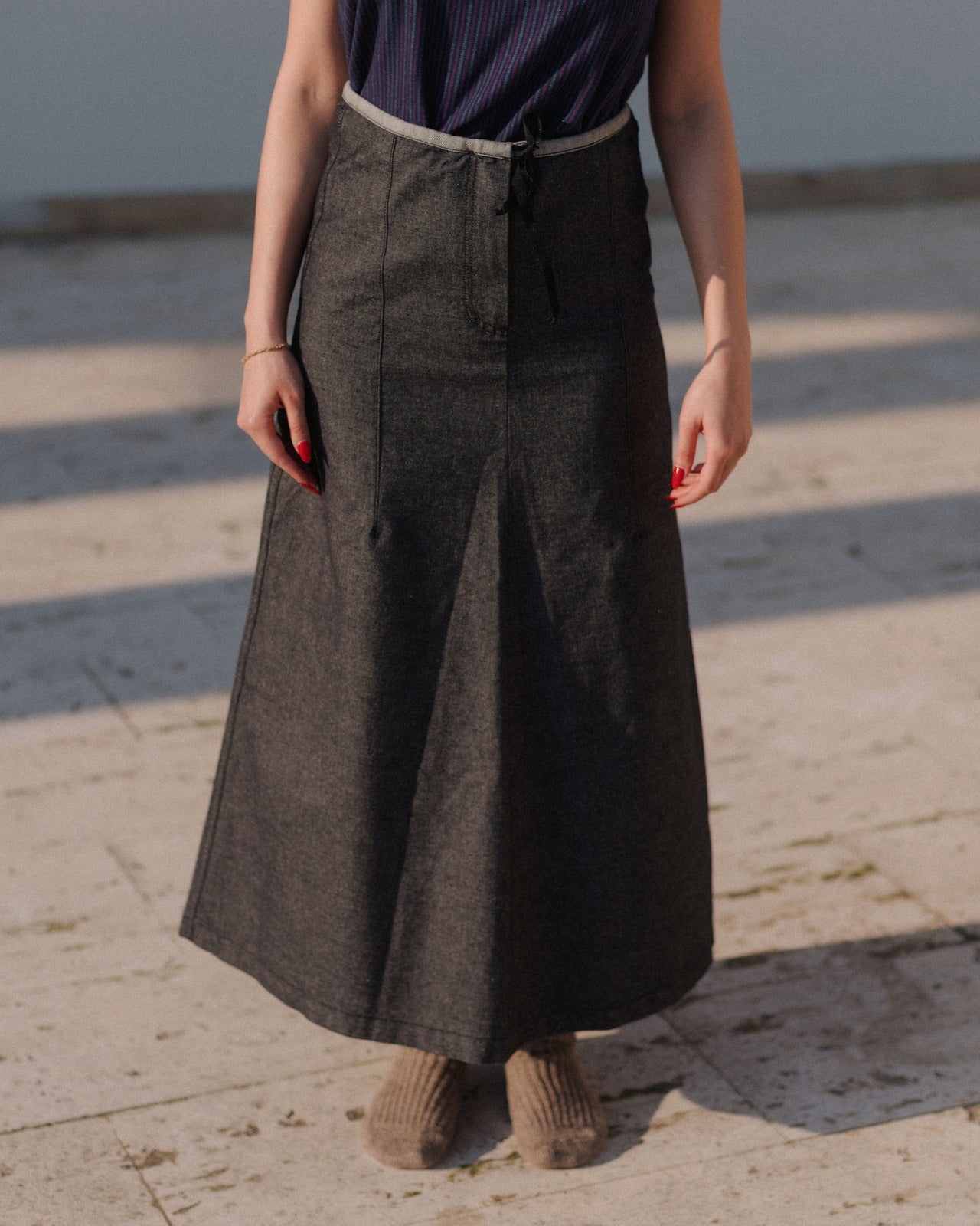 Arthur Skirt - Recycled Denim - Black