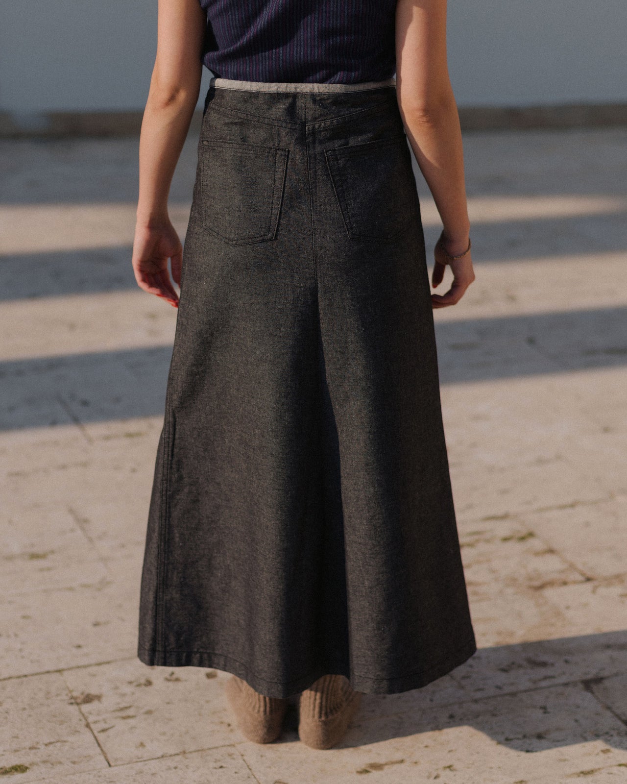 Arthur Skirt - Recycled Denim - Black