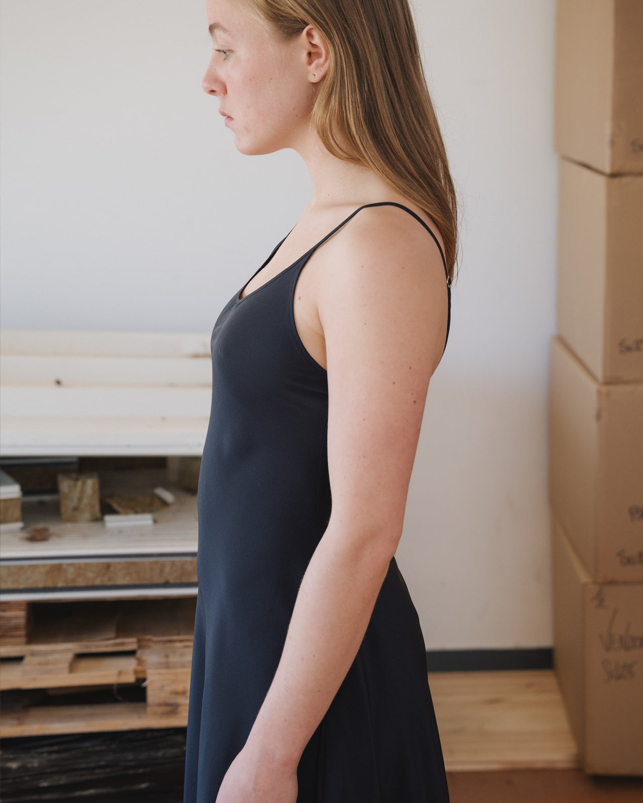 Avi Dress - Silk Crepe - Black