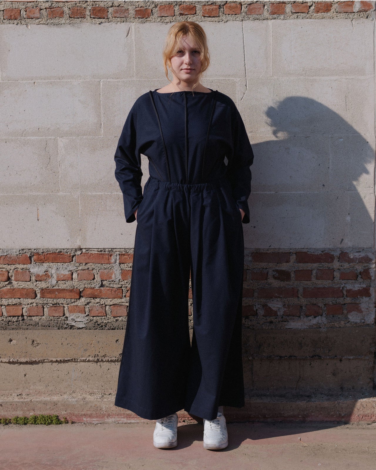 Avi Pants - Wild Silk & Wool - Dama Navy