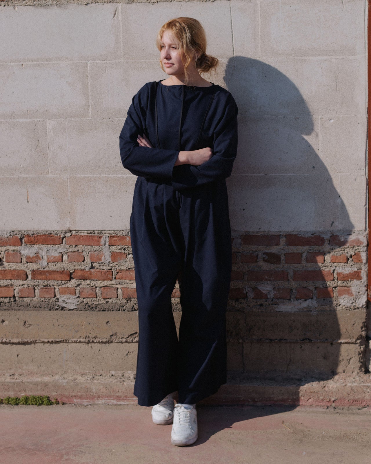 Avi Pants - Wild Silk & Wool - Dama Navy