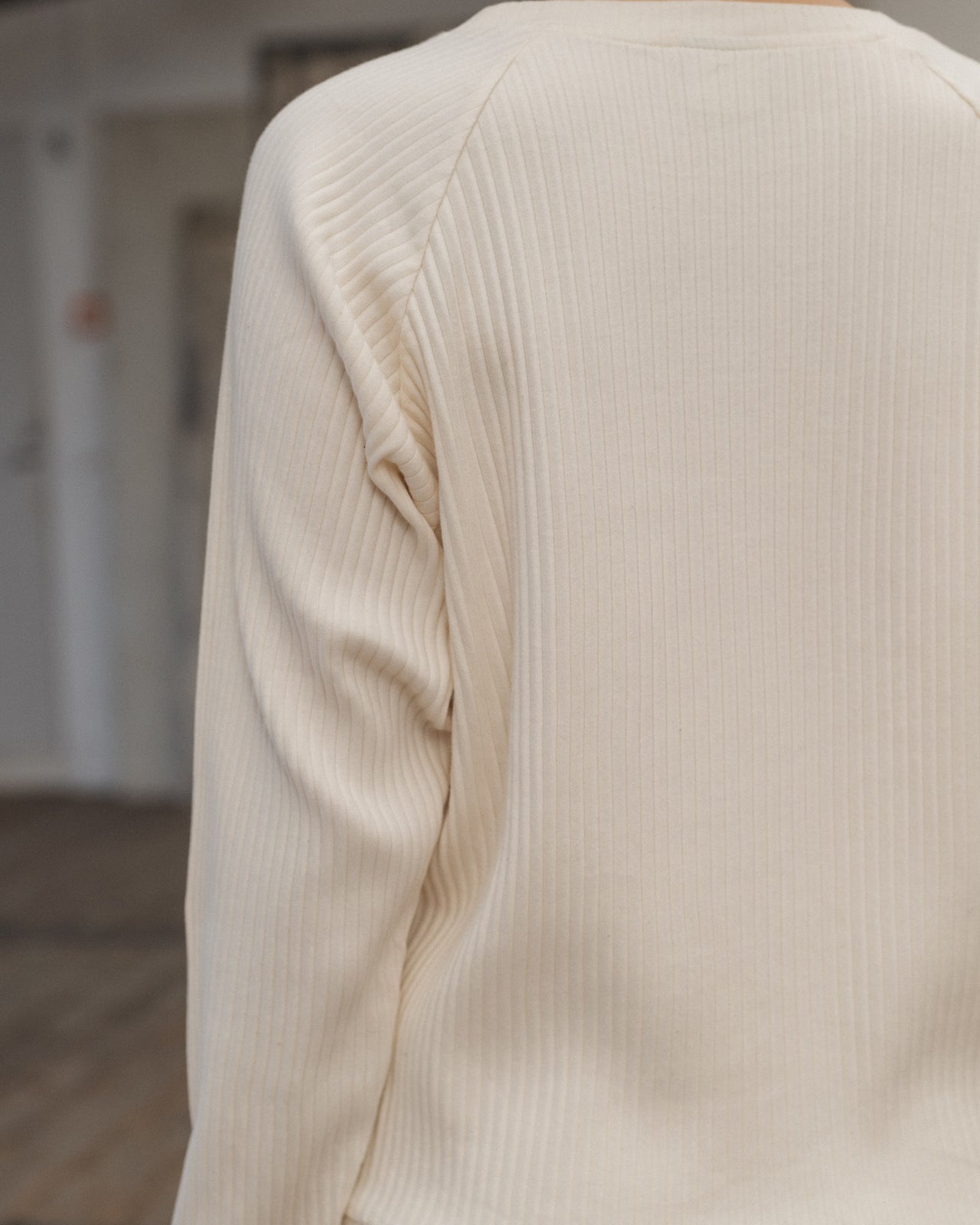Basic Sweatshirt - Fleece Rib - Off White