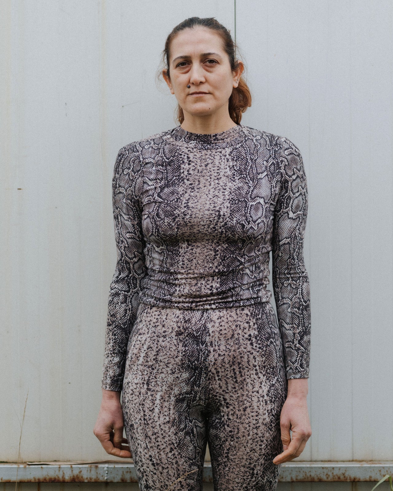 Bead Long Sleeve Tee - Circulose Jersey - Snake