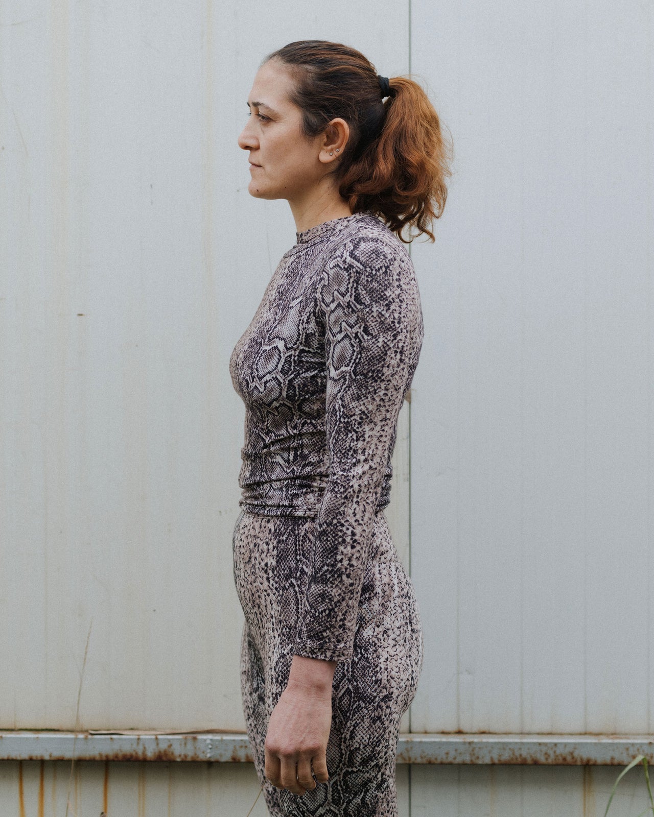 Bead Long Sleeve Tee - Circulose Jersey - Snake